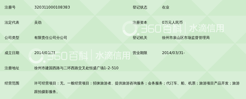 徐州星海国际旅行社有限公司恒盛营业部