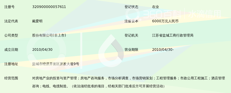 盐城欧堡利亚城市投资股份有限公司
