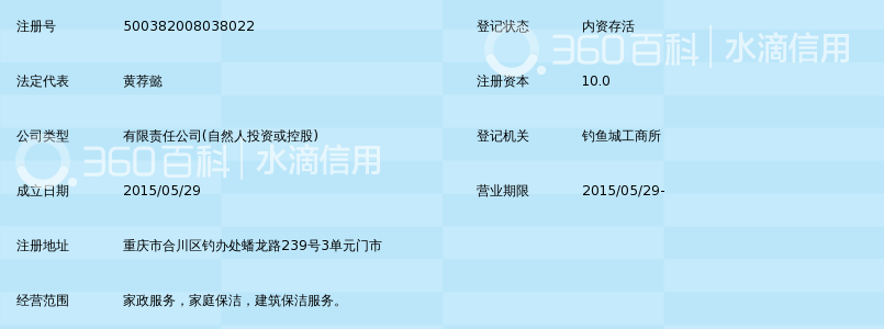 重庆市黄马褂曹操到家政保洁有限公司