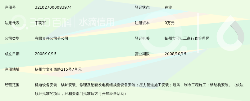 江苏金马工程有限公司扬州分公司_360百科