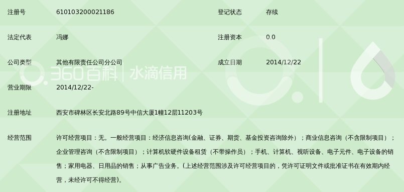 深圳前海达飞金融服务有限公司西安第一分公司
