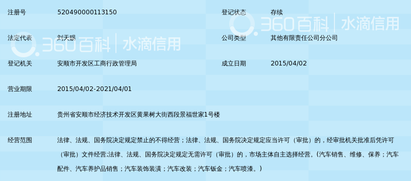 安顺西海汽车贸易有限公司开发区分公司_360