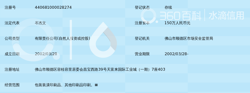 佛山市豪亿彩印包装有限公司