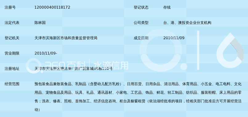 天津华润超级市场有限公司塘沽万通上北新新家