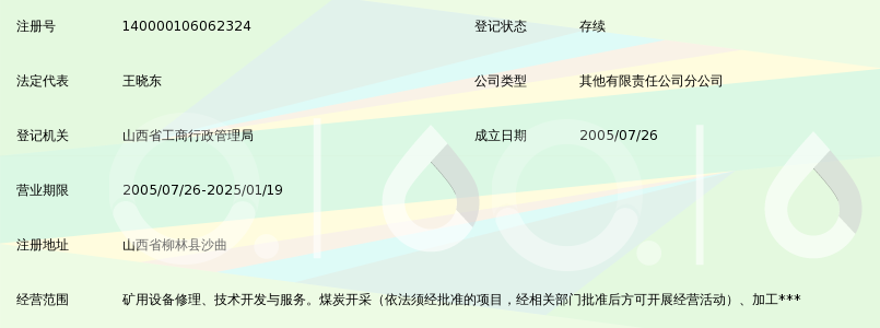 华晋焦煤有限责任公司沙曲矿