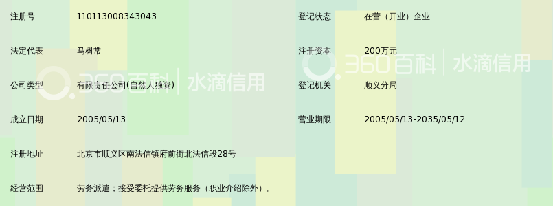 北京驰凯劳务派遣有限责任公司_360百科