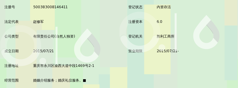 重庆市永川区凡人有喜婚介服务有限公司