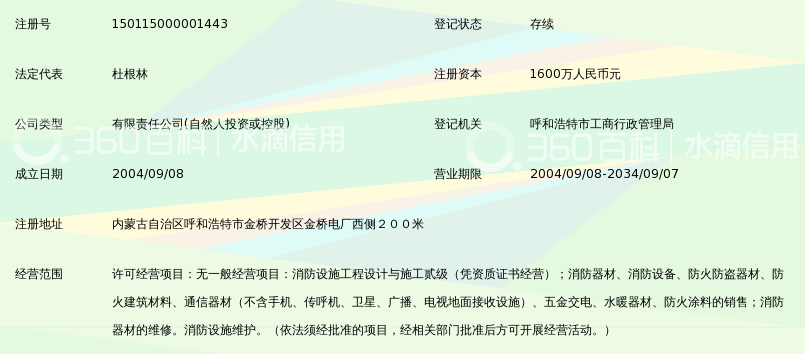 内蒙古启安消防工程有限公司_360百科