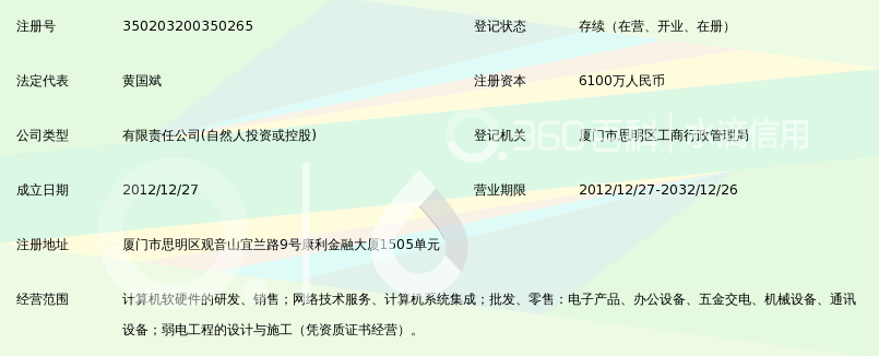 厦门维信创联信息科技有限公司_360百科