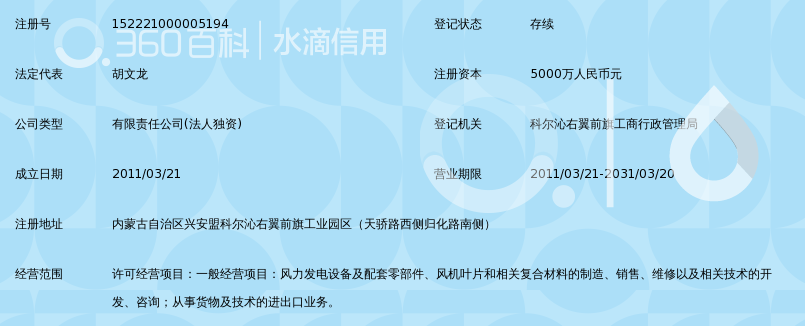 兴安盟艾郎风电科技发展有限公司_360百科