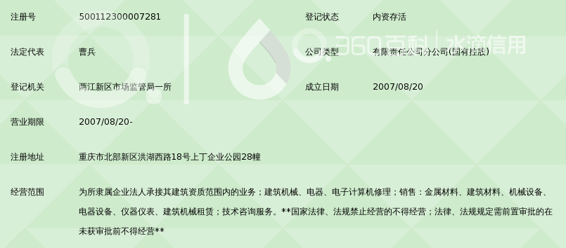 中国十九冶集团有限公司重庆分公司_360百科
