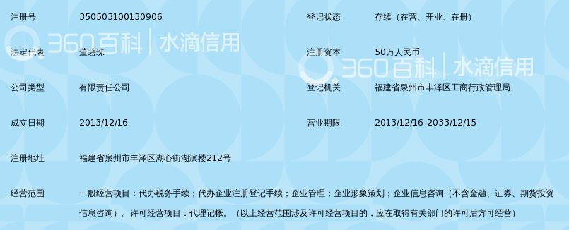 泉州市双惠代理记账有限公司_360百科