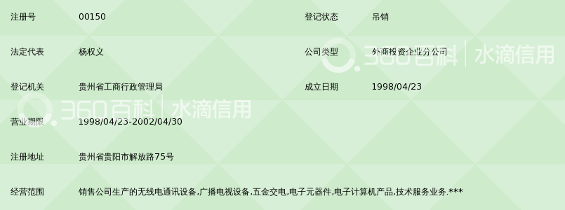 南京熊猫电子股份有限公司贵州分公司