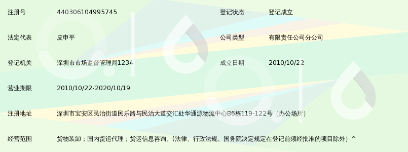 深圳市德邦物流有限公司龙华华通源物流园营业