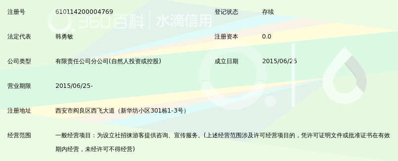 陕西运通国际旅行社有限责任公司西安阎良门市