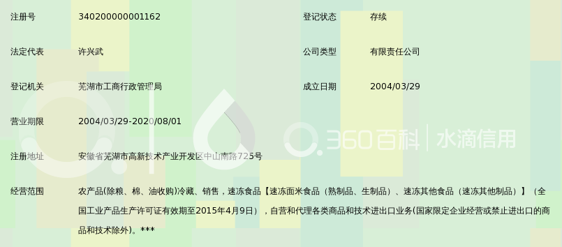 芜湖三惠食品有限公司_360百科