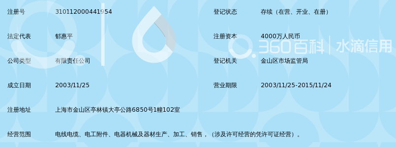 上海南洋电缆有限公司_360百科